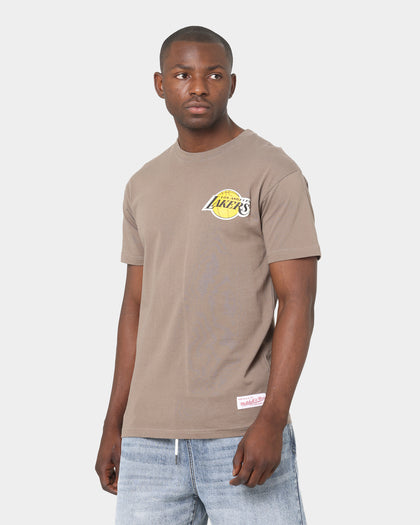 Mitchell & Ness Los Angeles Lakers Team Tonal Logo Short Sleeve T-Shirt Walnut