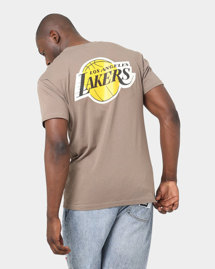 Mitchell & Ness Los Angeles Lakers Team Tonal Logo Short Sleeve T-Shirt Walnut