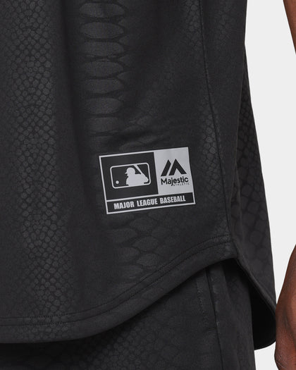 Majestic Athletic Los Angeles Dodgers Animal Wordmark Jersey Black Snake Print