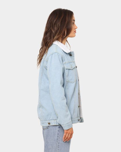 XXIII Women's Ray Sherpa Jacket Blue Denim