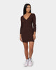 XXIII Women's Inez Long Sleeve Dress Chocolate