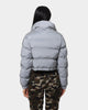 XXIII Women's Lila Reflector Crop Puffer Jacket Sliver