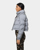 XXIII Women's Lila Reflector Crop Puffer Jacket Sliver