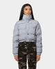 XXIII Women's Lila Reflector Crop Puffer Jacket Sliver