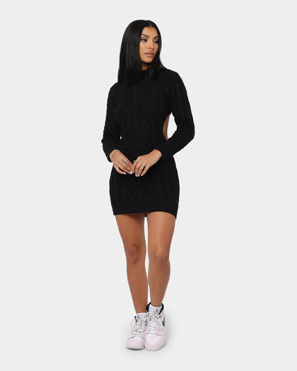 XXIII Women's Melina Knit Long Sleeve Dress Black