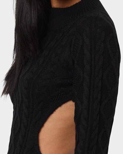 XXIII Women's Melina Knit Long Sleeve Dress Black