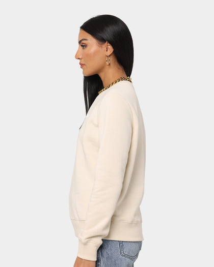Calvin Klein Women's Shrunken Institutional Crewneck Beige