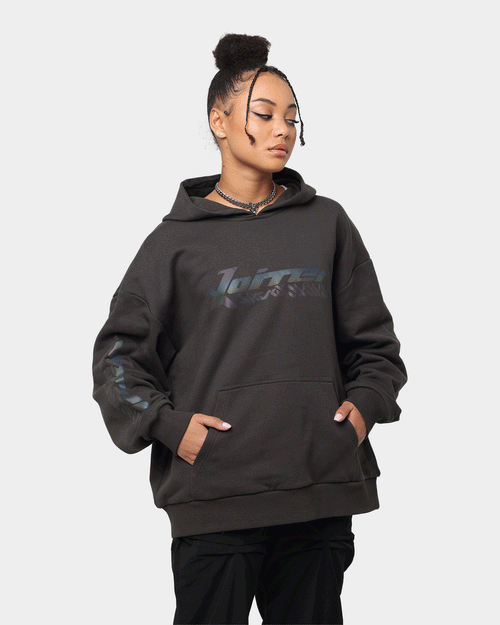 Loiter Dystopian Reflective Hoodie Charcoal