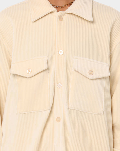 XXIII Duke Corduroy Shacket Cream