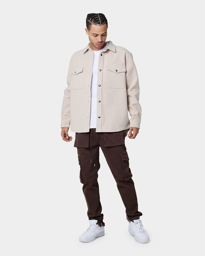 XXIII Heath Wool Blend Shacket Beige