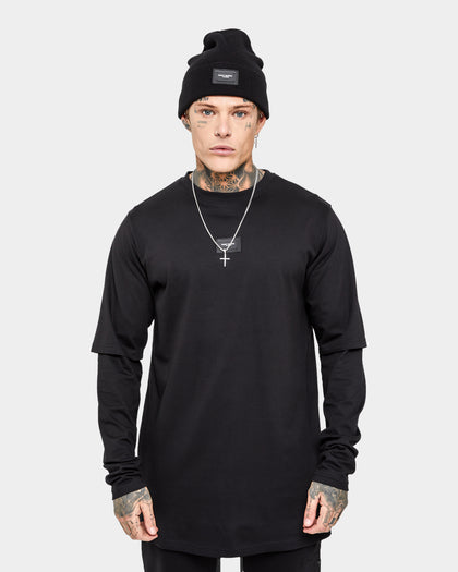 Saint Morta Annex Layered Long Sleeve T-Shirt Black