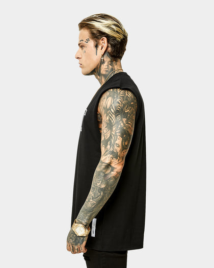 Saint Morta Workshop Oversized Muscle T-Shirt Black/White