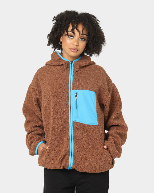 HUF Fort Point Sherpa Jacket Dust Brown