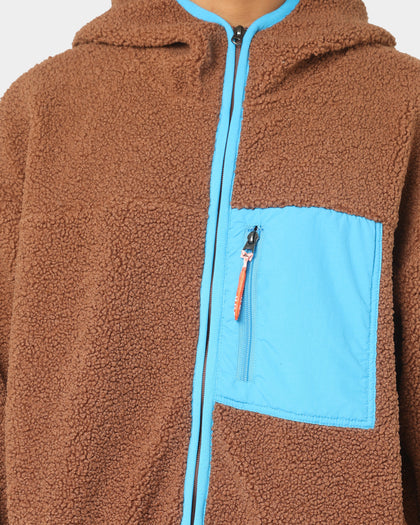 HUF Fort Point Sherpa Jacket Dust Brown