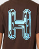HUF Common H Short Sleeve T-Shirt Chocolate Brown