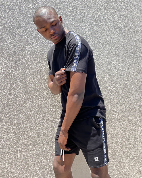 Saint Morta Monolith Sport Stencil T-Shirt Black/Navy