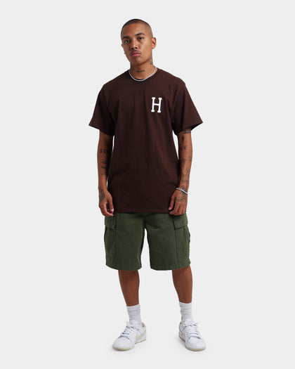 HUF Essentials Classic H T-Shirt Dark Chocolate