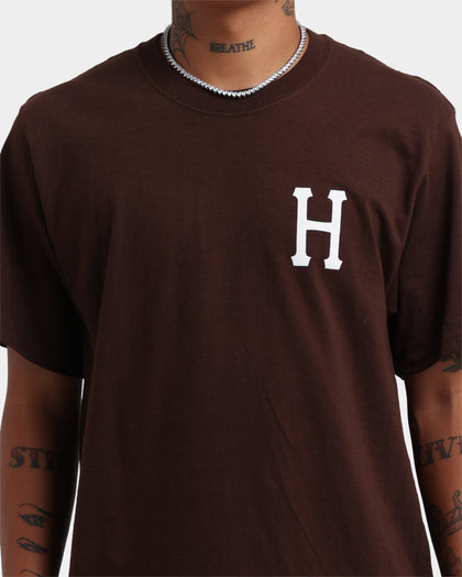 HUF Essentials Classic H T-Shirt Dark Chocolate