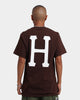 HUF Essentials Classic H T-Shirt Dark Chocolate