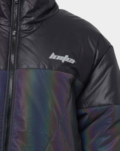 Loiter Split Spectrum Puffer Reflective Jacket Black/Multi 3M