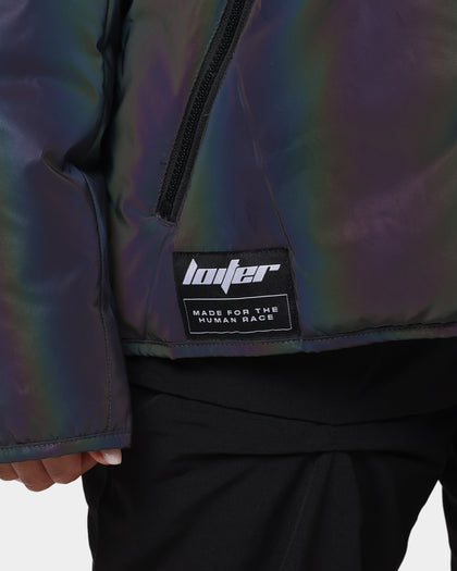 Loiter Split Spectrum Puffer Reflective Jacket Black/Multi 3M