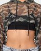 XXIII Women's Tiana Crop Mesh Hoodie Camo