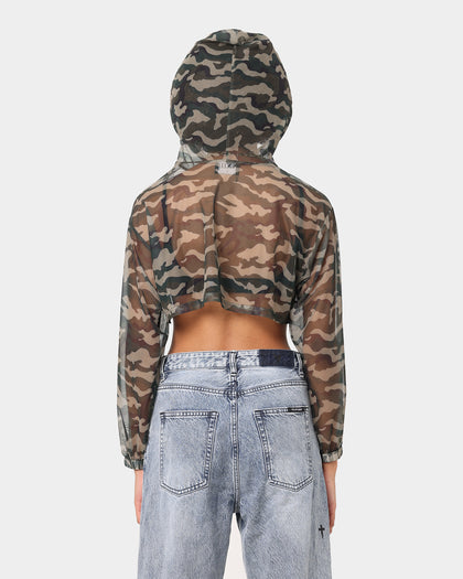 XXIII Women's Tiana Crop Mesh Hoodie Camo