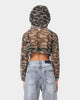XXIII Women's Tiana Crop Mesh Hoodie Camo