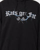 Rats Get Fat Ride Like Hell Vintage Hoodie Black Wash