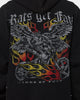 Rats Get Fat Wings Of Fury Vintage Hoodie Black Wash