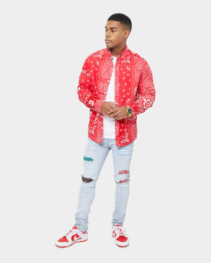Carre Bandana Ultra Flannel Shirt Red
