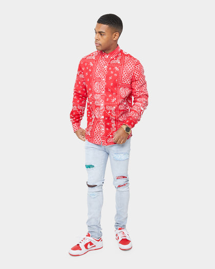 Carre Bandana Ultra Flannel Shirt Red