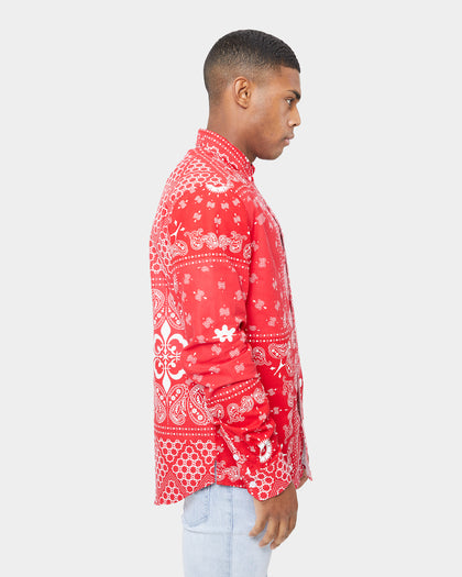 Carre Bandana Ultra Flannel Shirt Red