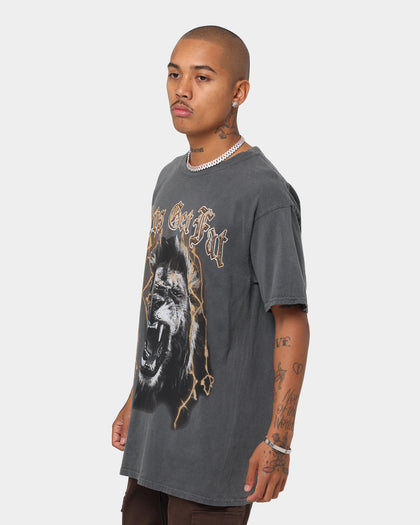 Rats Get Fat Lion Vintage T-Shirt Black Dye