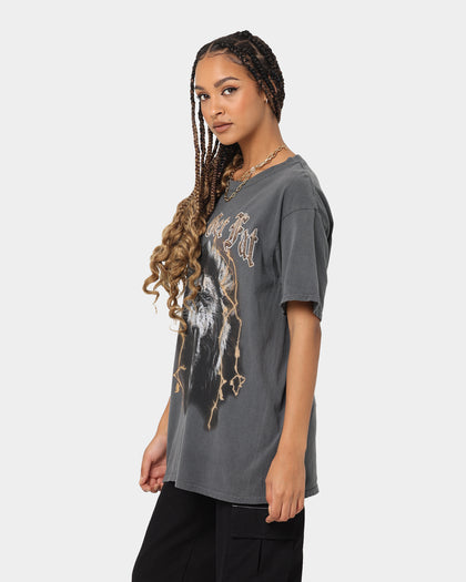 Rats Get Fat Lion Vintage T-Shirt Black Dye