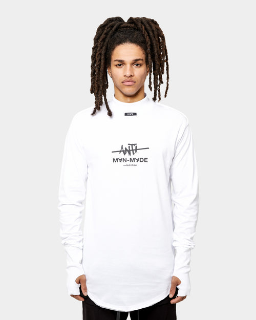 The Anti Order Man Made Long Sleeve T-Shirt White/Black