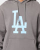 New Era Los Angeles Dodgers Hoodie Charcoal/Sky Blue