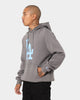 New Era Los Angeles Dodgers Hoodie Charcoal/Sky Blue
