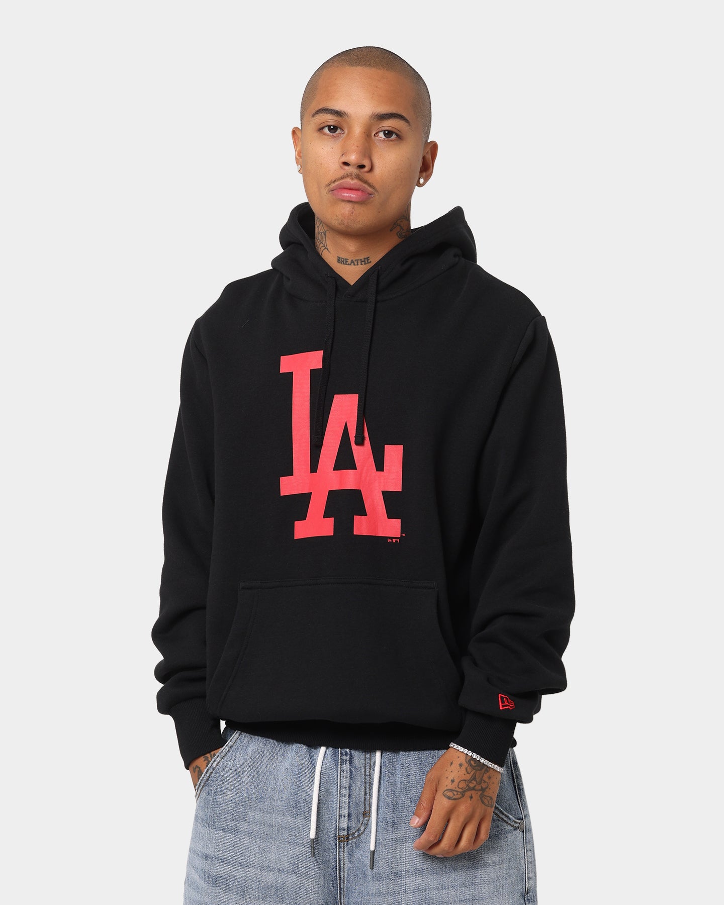 New Era Los Angeles Dodgers Hoodie Black/Red | Culture Kings US