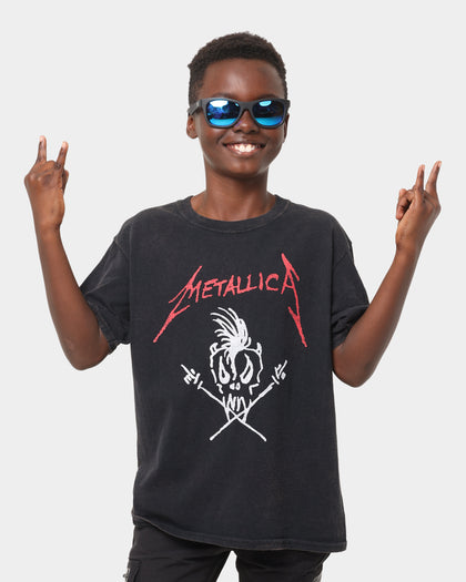 Metallica Kid's Metallica Logo Vintage T-Shirt Black