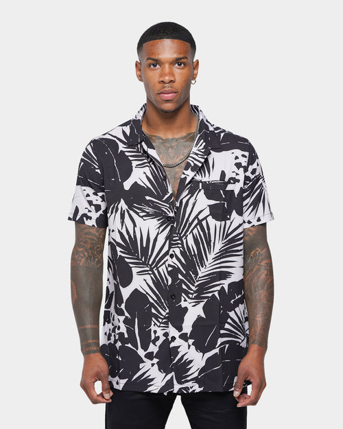 XXIII Lord Silk Short Sleeve Shirt Black/White