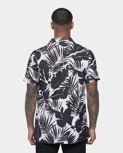 XXIII Lord Silk Short Sleeve Shirt Black/White