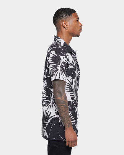 XXIII Lord Silk Short Sleeve Shirt Black/White