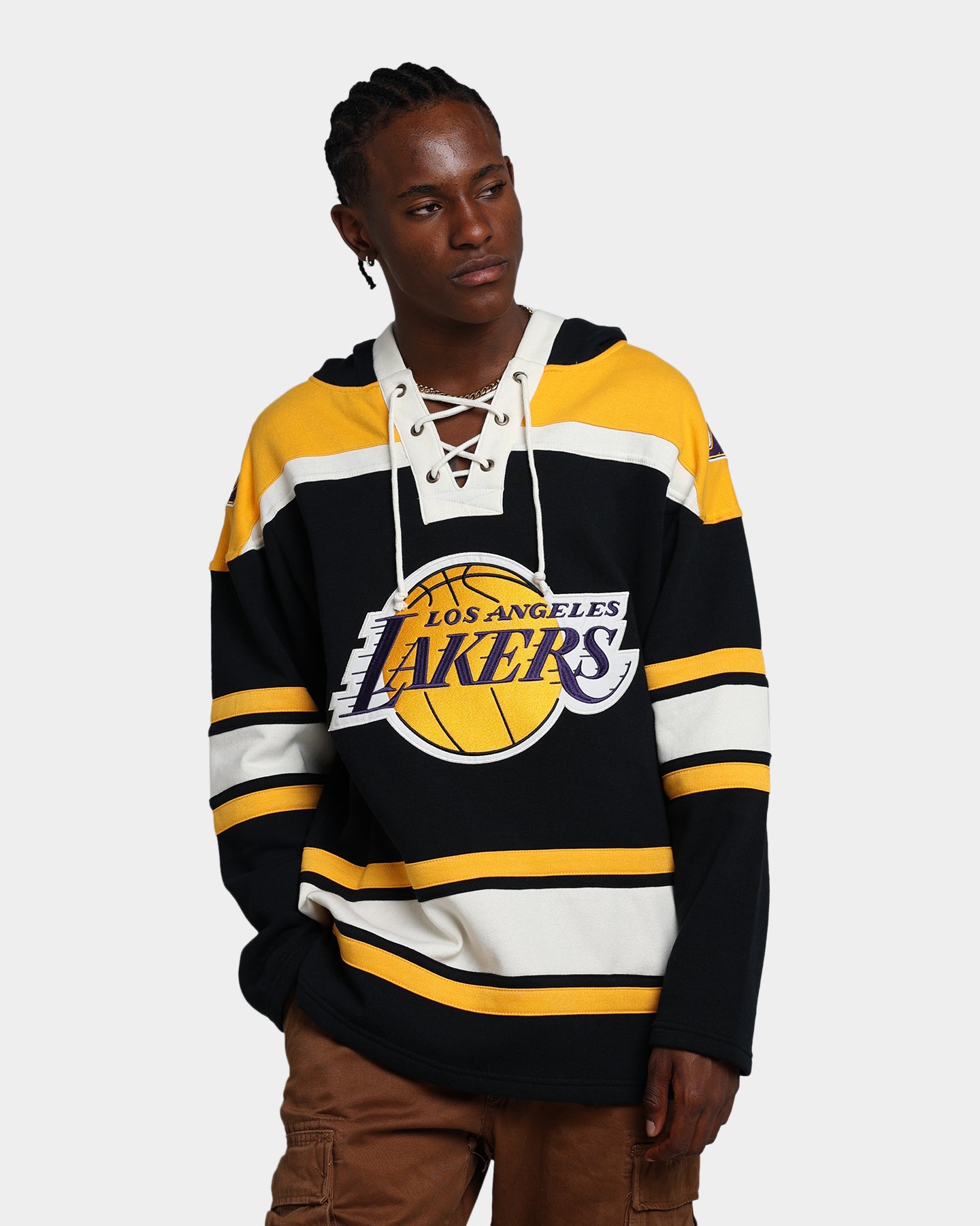 black and yellow lakers hoodie