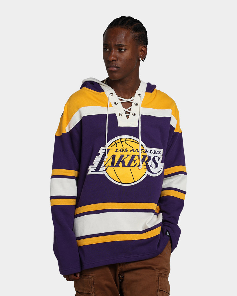 47 Brand Los Angeles Lakers Superior Lacer Hoodie Purple - Size XL