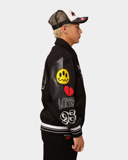 Loiter Flaws Varsity Jacket Black