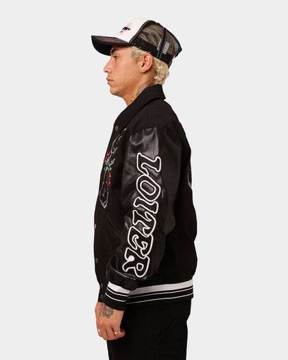 Loiter Flaws Varsity Jacket Black