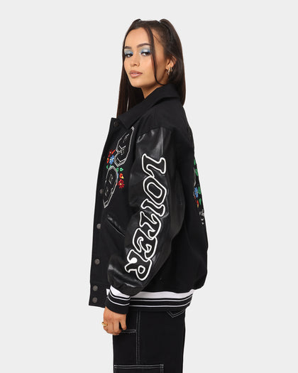 Loiter Flaws Varsity Jacket Black
