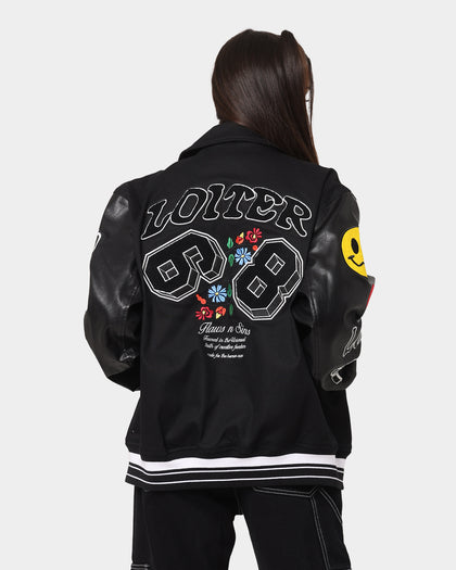 Loiter Flaws Varsity Jacket Black