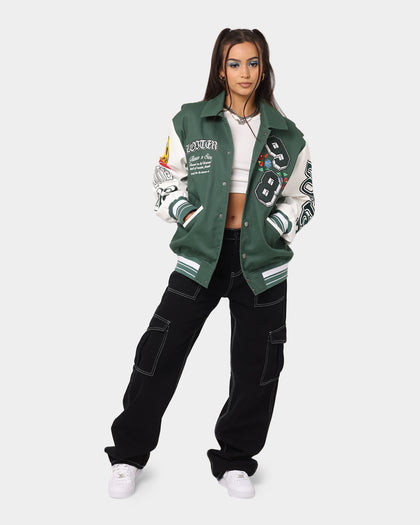 Loiter Flaws Varsity Jacket Green/Off White